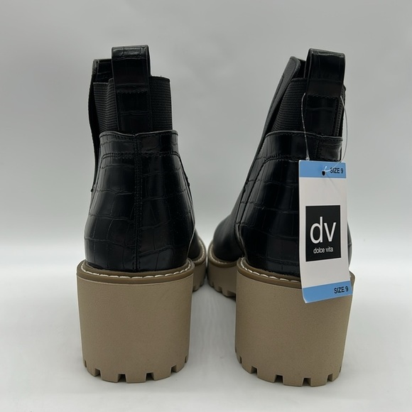 2511- dv by Dolce Vita Rancher Chelsea Boots Black Size 9 NWT - Picture 5 of 13